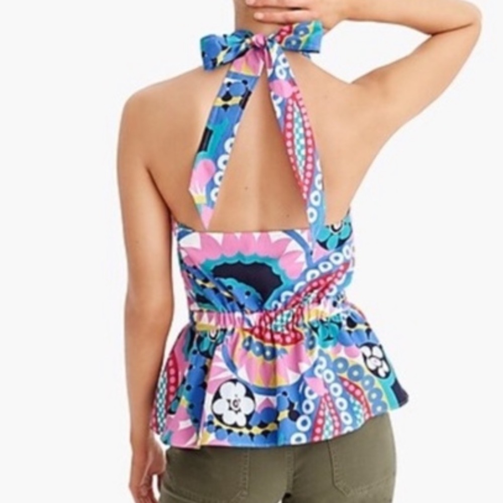 J Crew Peplum Halter Top